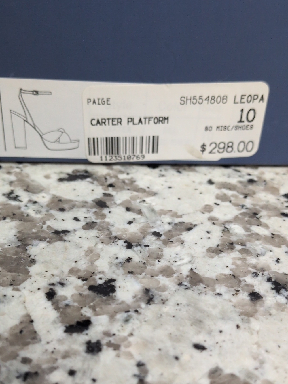 PAIGE Carter Leopard Print Platform Heels Sz 10 Animal Print Velvet - Picture 8 of 8